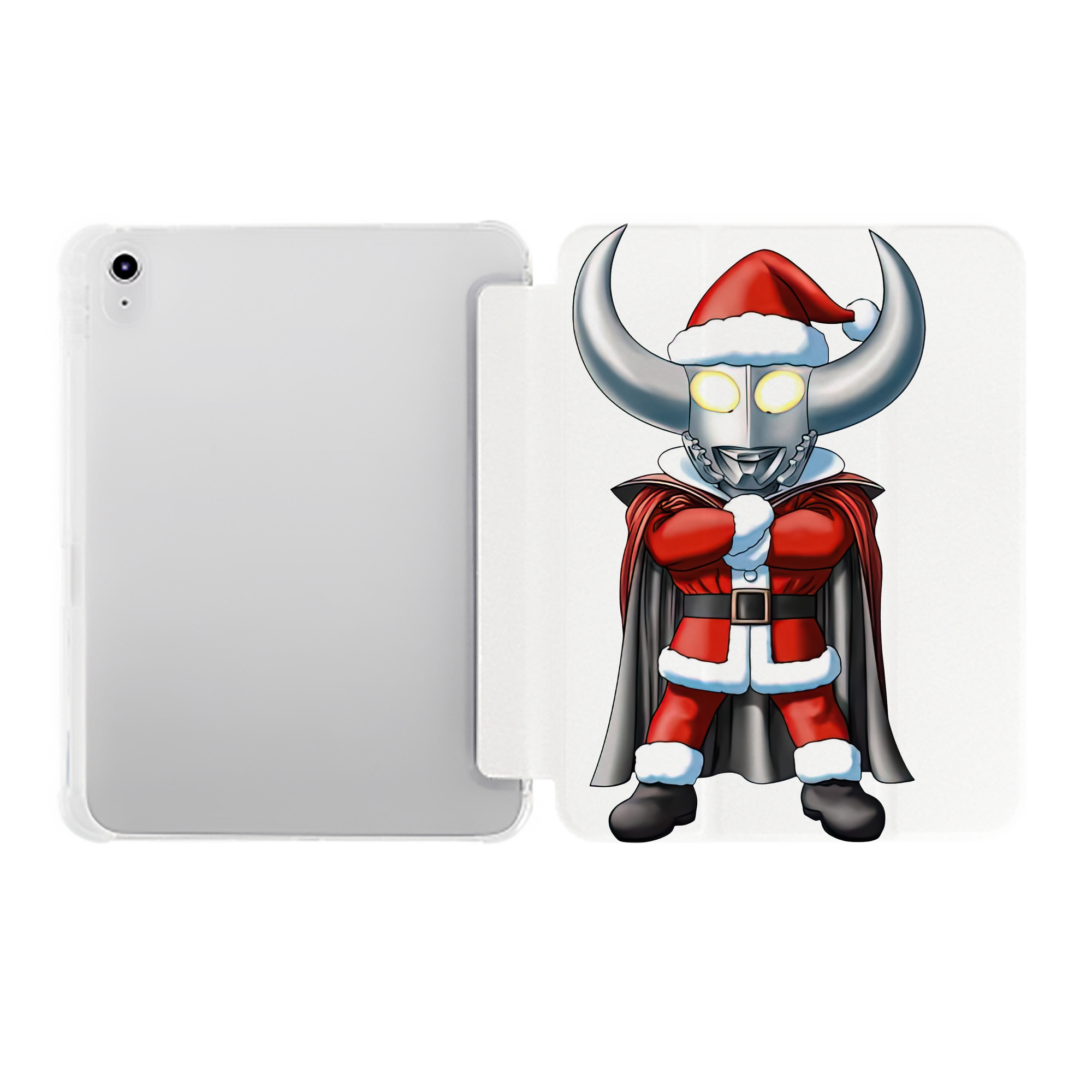 （画像用） ウルトラマン Ultraman IPad ケース ペン収納付き 三つ折りスタンド PUレザー×シリコン 対応機種9.5/10.5/10.9インチ